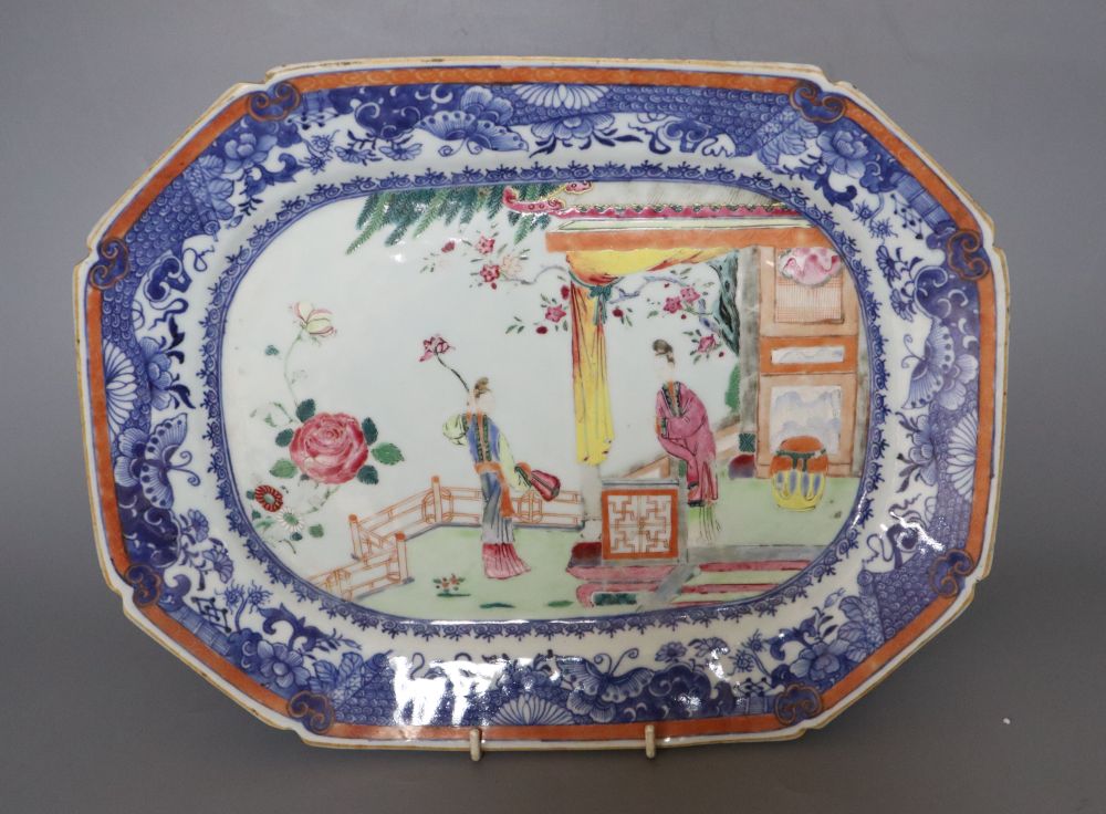 An 18th century Chinese famille rose dish